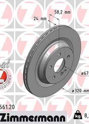 Диск тормозной задн mb s-class (w221) 5.5 2005.09-2013.12 zi 400.3661.20