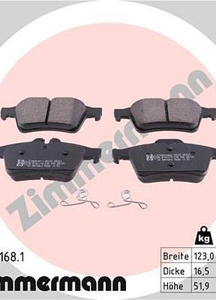 Колодки тормозные дисковые задн mazda 3 ліфтбек (bk) 1.6 1999.09-2009.12 zi 24137.168.1