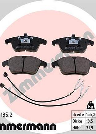 Колодки тормозные дисковые (комплект 4 шт) переднз датч зносу peugeot 508 i (8d_) 1.6 2010.11-2018.12 zi 24332