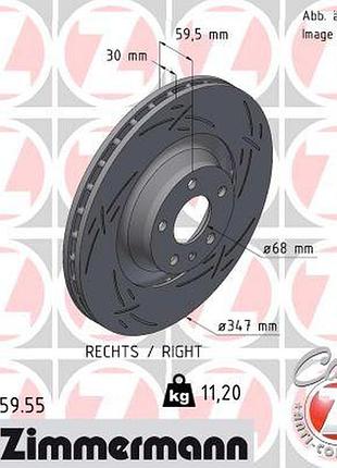 Диск тормозной black z audi a6 allroad c7 (4gh, 4gj) 3.0 2012.01-2018.09 zi 100.3359.55