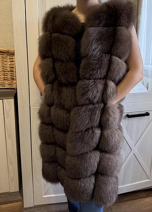 Жилетка з хутра песця
