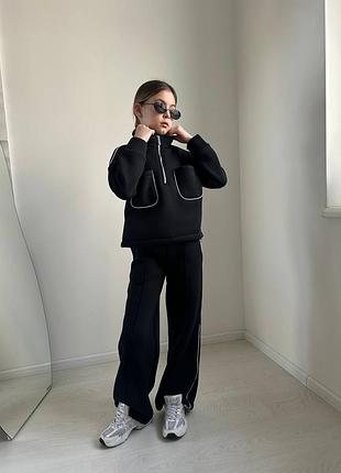 Трендовый теплый костюм с начесом зима