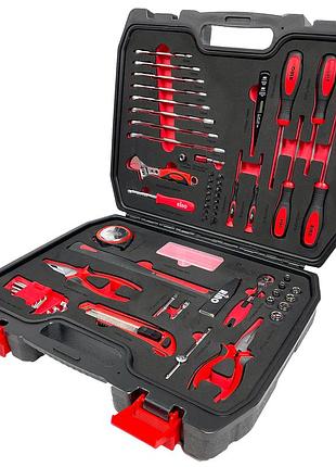 Универсальный набор ручного инструмента універсальний набір інструментів 62 предмета. ключі 8-17мм,головки 1/4