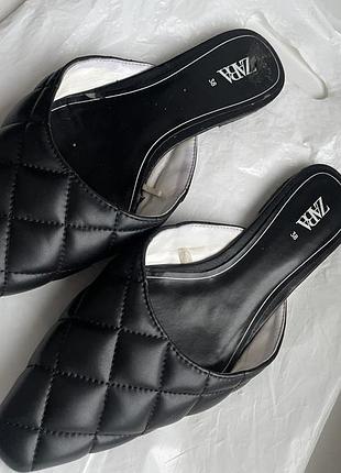 Мюлі zara чорні