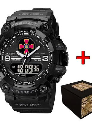 Мужские наручные кварцевые (электронные) часы awarder 001 зсу all black