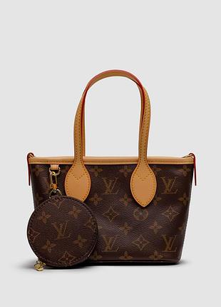 Сумка женская louis vuitton monogram neverfull bb beige 21 х 14 х 7 натуральная кожа бежевый трендовая