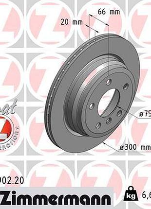 Диск тормозной задн bmw 3 (f30, f80) 2.0 2011.11-2018.10 zi 150.2902.20