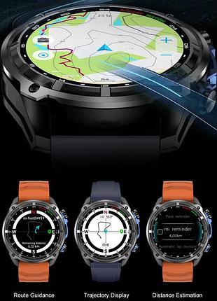 Тактический смарт часы smart navigation pro с gps, amoled дисплеем и bluetooth звонками (2 ремешка) 6