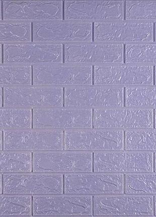 3d панель самоклеюча 700х770х3мм цегла світло - фіолетова (015-3) sw-00000574