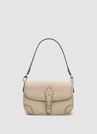 Сумка жіноча louis vuitton diane monogram empreinte leather sand 24 х 18 х 9 натуральна шкіра чорна трендова