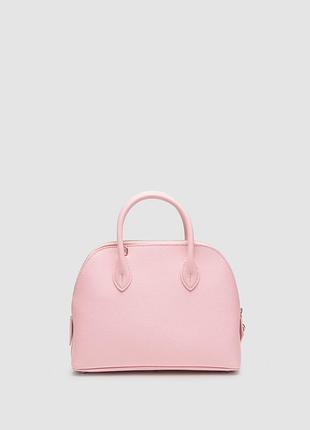 Сумка женская hermes 1923 bolide 25 light pink/silver 25 х 19 х 9 натуральная кожа серебристый трендовая