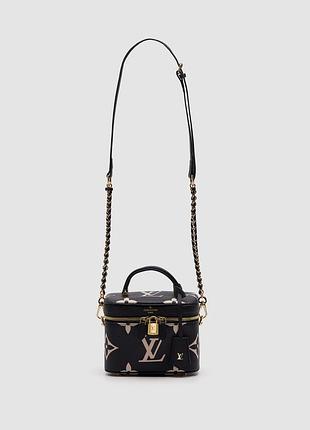 Сумка женская louis vuitton vanity pm bag monogram empreinte leather noir 18 х 13.5 10 натуральная кожа черная трендовая