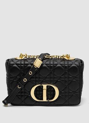 Сумка женская christian dior small dior caro bag black supple cannage calfskin 21 х 11 х 7 натуральная кожа черная трендовая