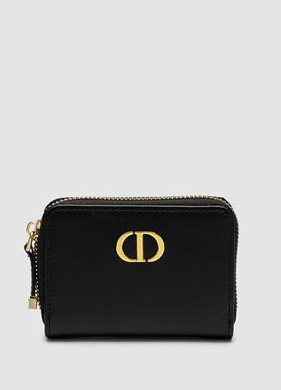 Кошелек женский christian dior 30 montaigne dahlia purse in black (другая кожа) 11 х 8 х 2 см натуральная кожа черный
