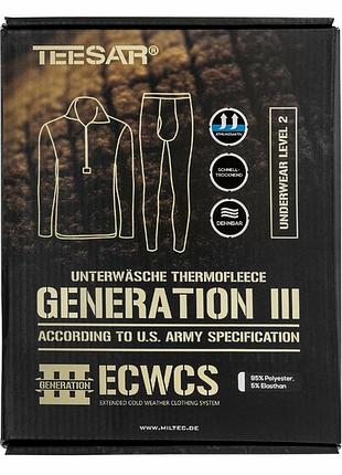 Термобілизна mil-tec thermofleece underwear generation iii ecwcs 1