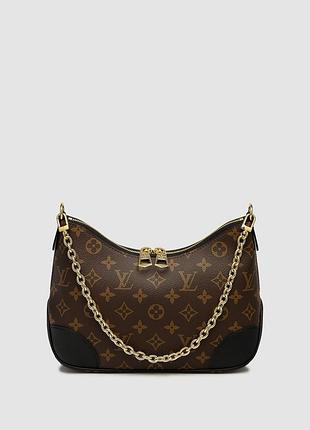 Сумка жіноча louis vuitton boulogne monogram canvas/black 27 х 16.5 х 9 натуральна шкіра чорна трендова