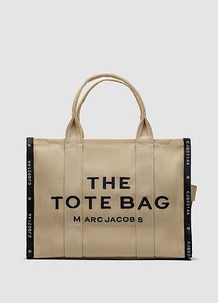 Сумка жіноча marc jacobs the jacquard medium tote bag beige 32 х 24 х 14 текстиль бежева трендова