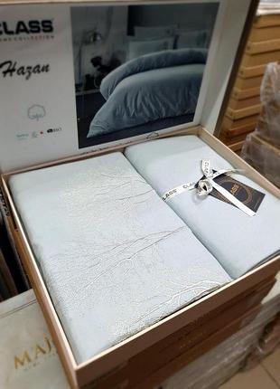 Двоспальний євро комплект class hazan ранфорс з вишивкою