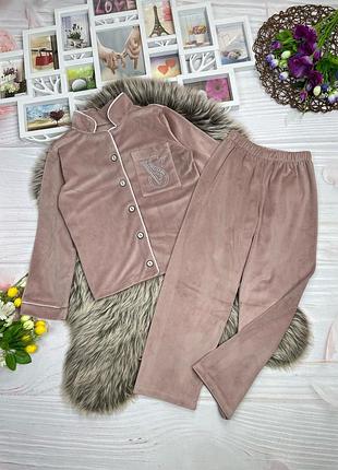Велюровая пижама для девочки 6