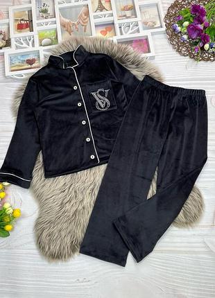 Велюровая пижама для девочки 3