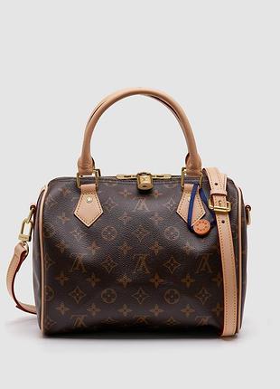 Сумка женская louis vuitton speedy bandoulière 30 brown/pink 26 х 19 х 15 натуральная кожа коричневый трендовая