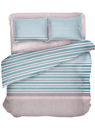 Постельное белье lelit, поплин,розово-голубой, двуспальный,l-2041