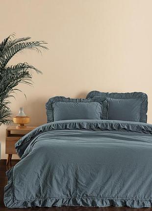 Двоспальний євро комплект sikel exclusive mavi варена бавовна