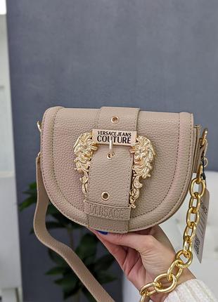 Сумка клатч versace jeans couture бежевий є