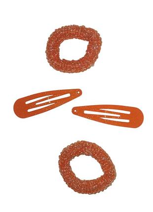 Заколки на хелловін з резинками one size помаранчевий