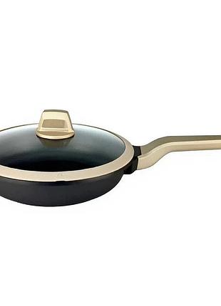 Сковорода magio mg-1189 28 см с крышкой