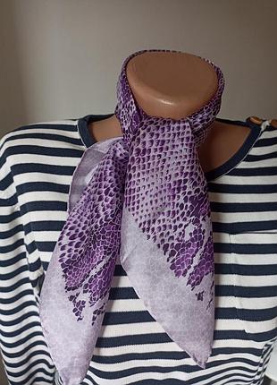 Змея рисунок шелковый платок на сумку на шею