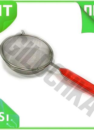Ve сито нержавеющее empire 140 new version мм с красной ручкой кухонное сито для процеживания продукто n6w_ver