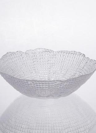 Салатница маленькая стеклянная прозрачная 350 мл круглая 64486-50