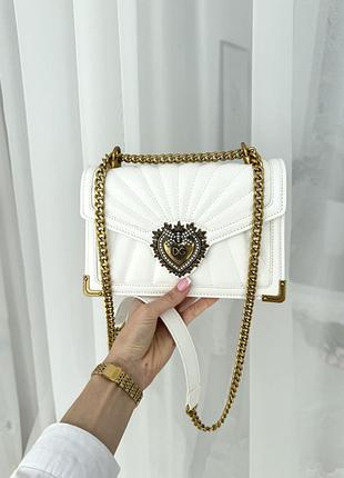 Женская сумка dolce & gabbana white 22x14x8
