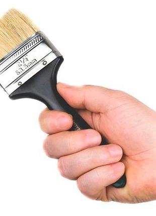 Ve пензель флейцевий intertool 2,5" new version малярський для фарбування з натуральною щетиною і зруч n6w_ver 6