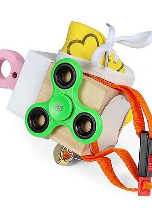 ☛☇дитяча розвиваюча іграшка бізікуб lesko багатофункціональний куб для дітей від 3 років бізіборд розвиваю ve-33