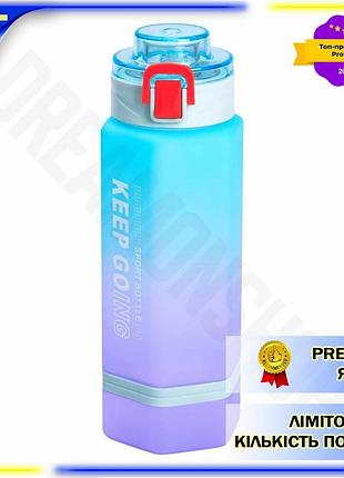 Dm пляшка для води специфікація 2.2 650 мл keep going блакитна спортивна пляшка з напувалкою для школи spe|lz