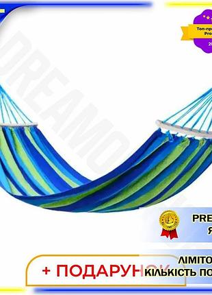 Dm гамак туристичний підвісний специфікація 2.2 бавовняний 174х80 см для дітей та дорослих з дерев'яно spe|lz