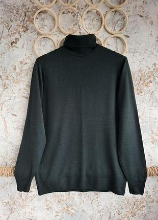 Водолазка свитер из тонкой шерсти jaeger 100% шерсть
цвет темно зеленый