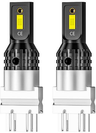 ☛☇автомобильная светодиодная лампа dxz g-b-3570 t25-3157 30w для автомобилей поворотник стоп-сигнал белая
