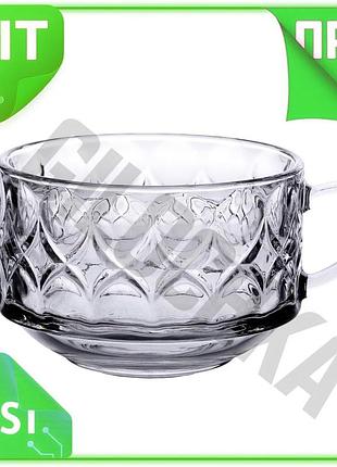 Ve набор прозрачных чашек 6 new version шт. 270 мл стеклянных для чая кофе универсальные чашки для нап n6w_ver