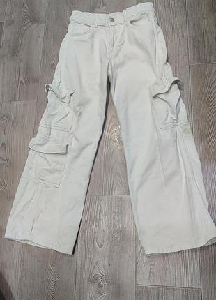 Стильные джинсовые карго h&amp;m 8-9 2