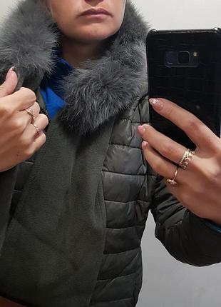 Шарф с натуральным мехом