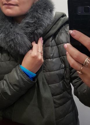 Шарф с натуральным мехом