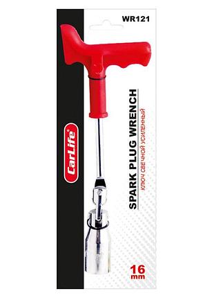 Ключ свечной carlife профессиональный с усиленной ручкой 16мм