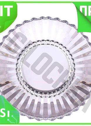 Ve сервировочное блюдо 28 см new version круглое прозрачное прозрачное для дома кафе для закусок десер n6w_ver