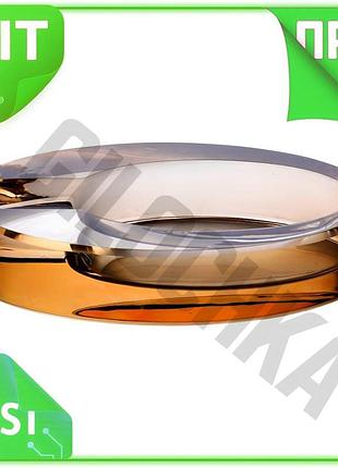 Ve стеклянная пепельница для сигарет new version золотистая овальная 13х7,5 см декоративная пепельница n6w_ver