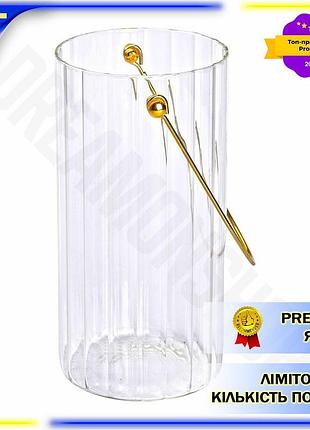 Dm декоративная стеклянная ваза спецификация 2.2 для цветов с ручкой 19,5 см. прозрачная ваза для цвет spe|lz