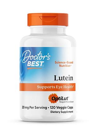 Лютеїн, lutein with optilut, doctors best, 20 мг, 120 веганських капсул (10 мг у капсулі)