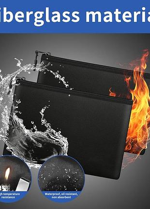 Водонепроницаемая и огнестойкая папка для документов 29 × 20 см, огнестойкая сумка для денег, паспорта и кредитных карт